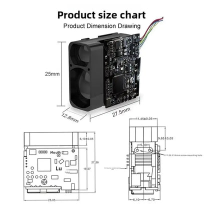 L22A Laser Distance Measuring Module - 1000m Range, ≤200ms Response, ±0.6m Accuracy
