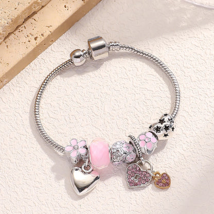 Women's Fashion Beaded Love & Family Bracelet – Multi-Element Jewelry Accessories for Daily Wear, Parties & Holiday Gifts