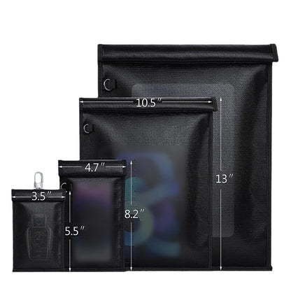Waterproof Fireproof Car Key Signal Shielding Bag – RFID Blocking Faraday Pouch and Mobile Phone RF Signal Blocker Case