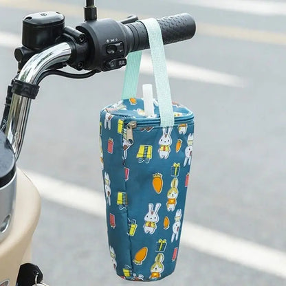 Portable Milk Tea Tote Bag – Insulated Heat Preservation Cup Carrier, Handbag for Drinks, Umbrella, and Camping Accessories