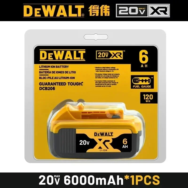 DEWALT 20V 6Ah Lithium-Ion Battery - Rechargeable Power Tool Replacement Battery