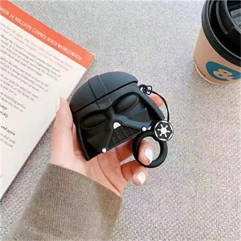 3D Cartoon Silicone Case for AirPods 4 (2024) & AirPods Pro 2/3 — Protective Earphone Charging Cover with Hook
