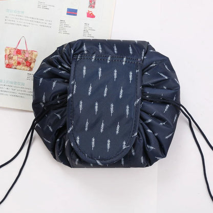 Women’s Drawstring Cosmetic Bag — Portable Waterproof Travel Makeup Organizer & Toiletry Beauty Pouch