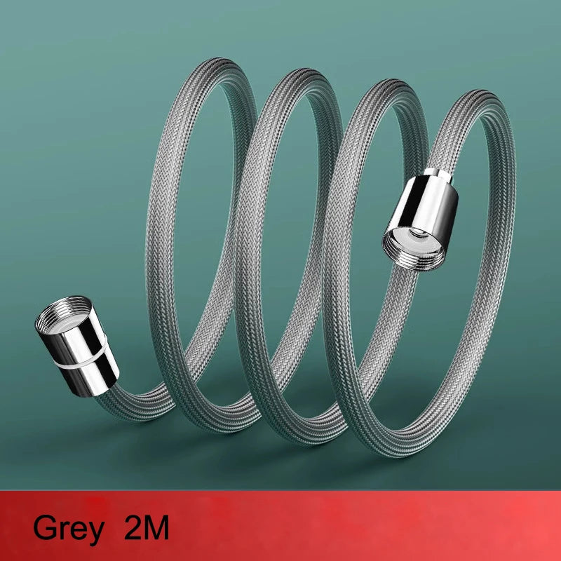 1.5m/2m G1/2" Flexible Shower Hose — High-Quality Bathroom Pipe for Handheld Shower Head