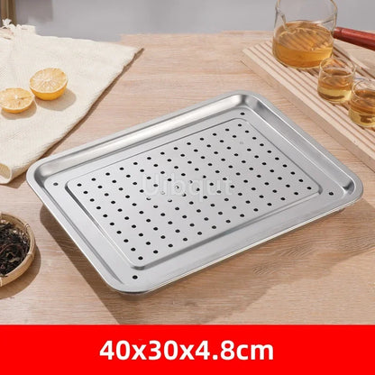 Stainless Steel Kung Fu Tea Tray with Drainage Drawer – Tea Ceremony Water Storage Board Table for Tea Room Tools