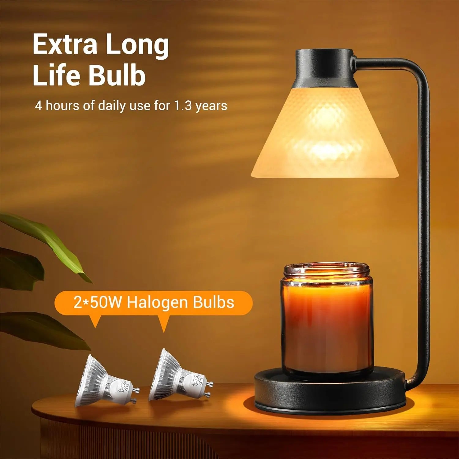 Aromatherapy Candle Table Lamp with Wax Warmer 