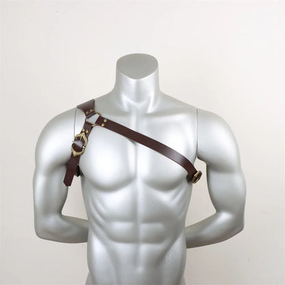 Medieval Sword Shoulder Double Back Scabbard - PU Leather Rapier Sheath with Buckle Strap for Viking Knight Cosplay
