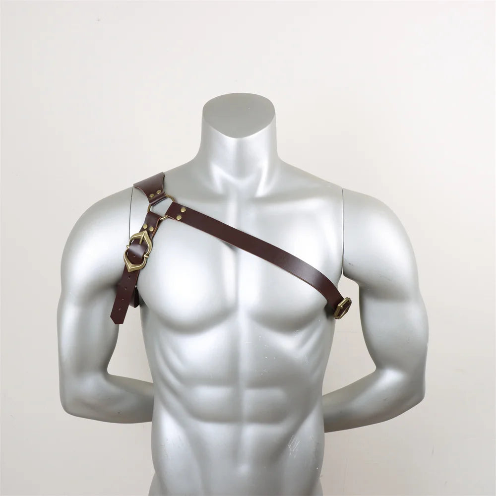 Medieval Viking & Pirate Leather Belt – Sword, Axe, Mace, and Tomahawk Holder with Metal Rings for LARP