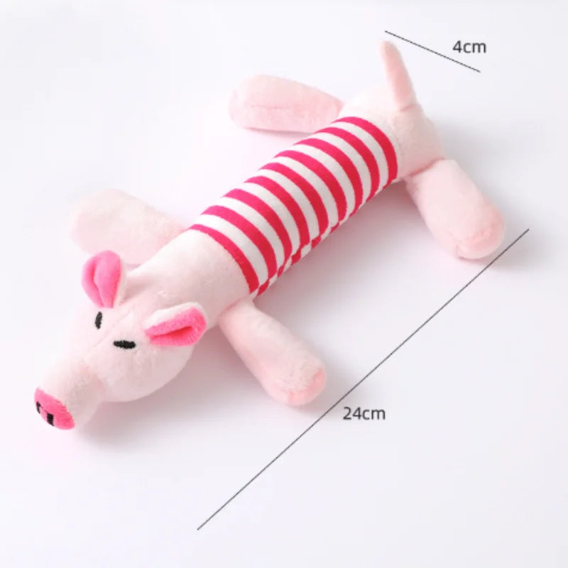 Plush Squeaky Dog Toy - Cute Donkey Teething & Interactive Training Toy for Small Dogs