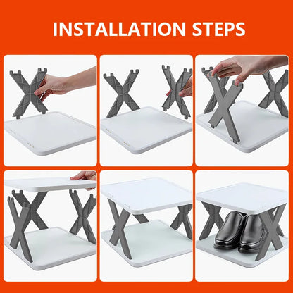 Multi-Layer Detachable Shoe Rack Storage Organizer — Space-Saving Household Shoe Shelf Cabinet