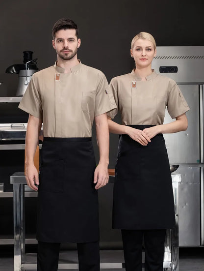 Unisex Chef Jacket – Summer Kitchen Shirt for Hotel, Restaurant, Bakery, Catering, and Cooking Uniforms