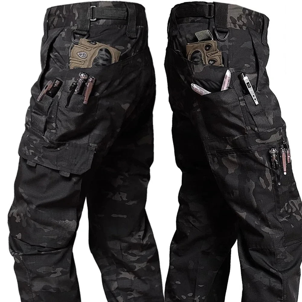 Men's Tactical Waterproof Cargo Pants – Durable Multi-Pocket Combat Trousers for Outdoor Work & Adventure