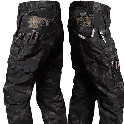 Men's Tactical Waterproof Cargo Pants – Durable Multi-Pocket Combat Trousers for Outdoor Work & Adventure
