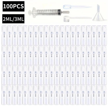 100PCS Mini Spray Bottles 2ml/3ml – BPA-Free Clear Refillable Travel Atomizer for Perfume & Cosmetics Portable Fine Mist Sprayer
