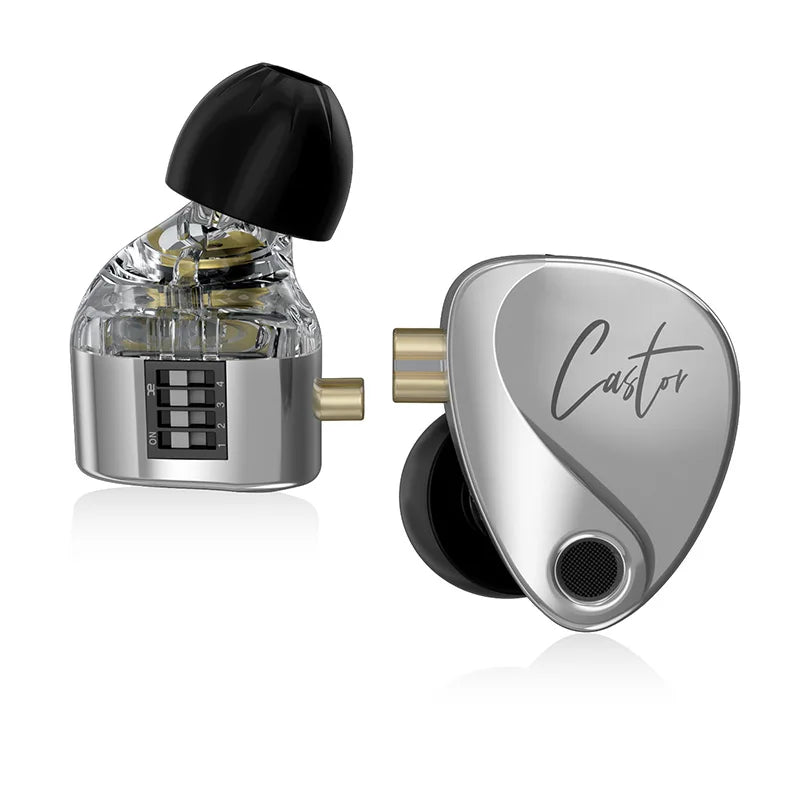 KZ Castor HiFi In-Ear Earphones - Dual Dynamic Drivers, Tunable Balanced Armature & Noise-Isolating Earbuds