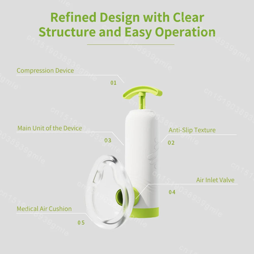 First Aid Anti-Choking Rescue Device – Automatic Airway Assist with 3 Mask Sizes for Adults & Kids, Emergency Kit