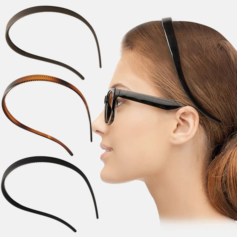 Elegant Sunglasses Frame Hairband: Women's Plastic Headband for Fashionable Hair Decoration - Solid Hair Hoop Hair Accessory