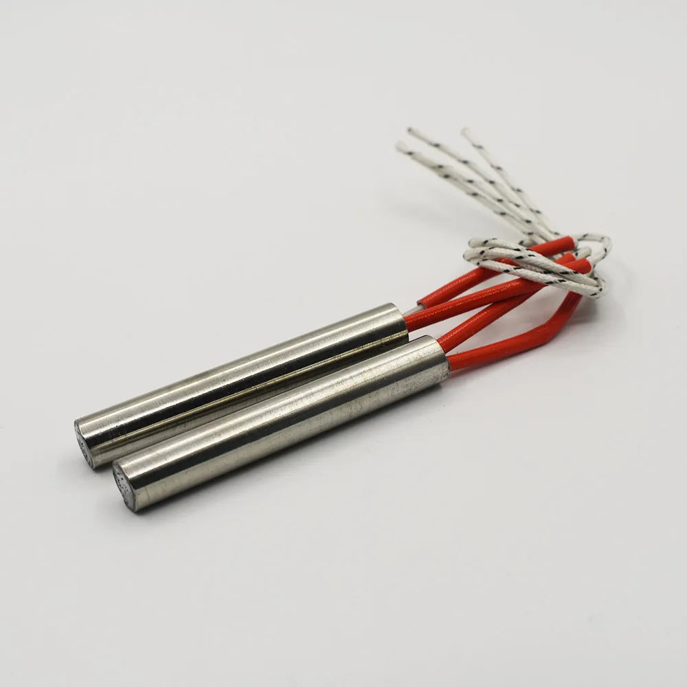 5pcs 220V Cartridge Heater Set - 10mm Stainless Steel Tubular Heating Elements for Industrial Use