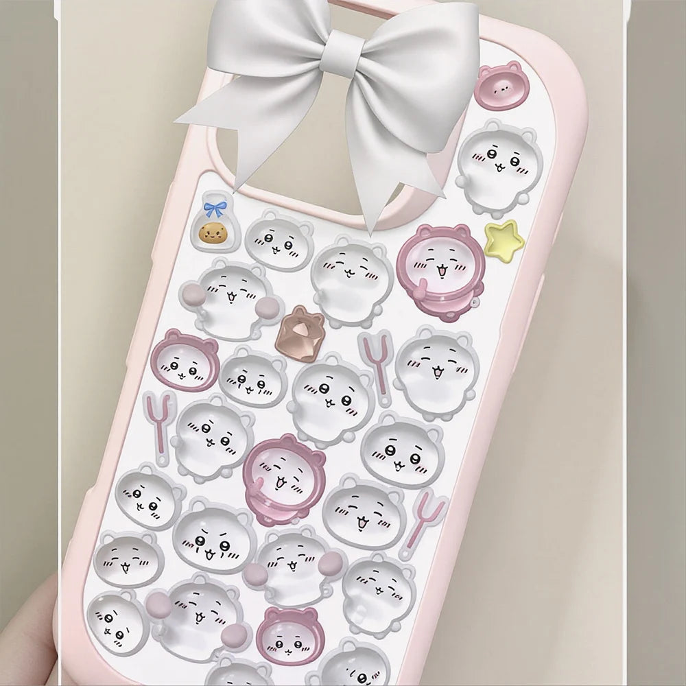 3D Chiikawa Usagi Crystal Stickers - Cute Waterproof DIY Decals for Phone Case, Nails, Notebook & Laptop Decor
