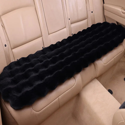 Winter Plush Car Seat Covers – Ultra-Soft Rabbit Fur Cushion Pads for Warmth, Universal Fit Auto Chair Protectors