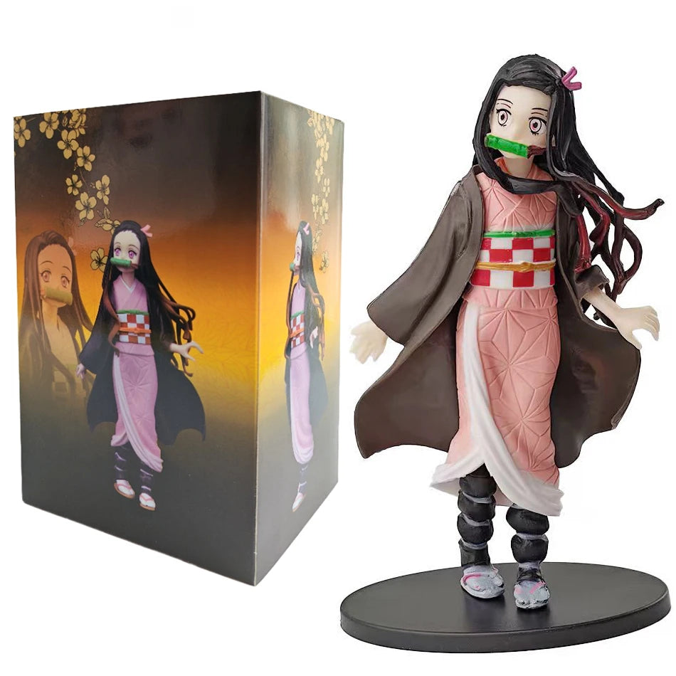 Demon Slayer Kimetsu No Yaiba Action Figures – Tanjirou, Zenitsu & Nezuko PVC Model Toys