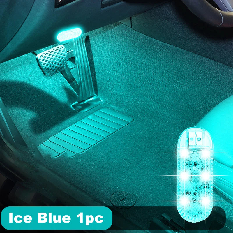 LED Car Mini Touch Light - USB Rechargeable Portable Roof Ceiling Reading & Ambient Lamp for Auto Interior Decoration