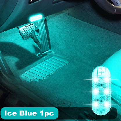 LED Car Mini Touch Light - USB Rechargeable Portable Roof Ceiling Reading & Ambient Lamp for Auto Interior Decoration