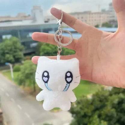 Cute Kitten Plush Keychain - Mini Crying Cat Doll Pendant for Backpacks, Bags & Everyday Charms