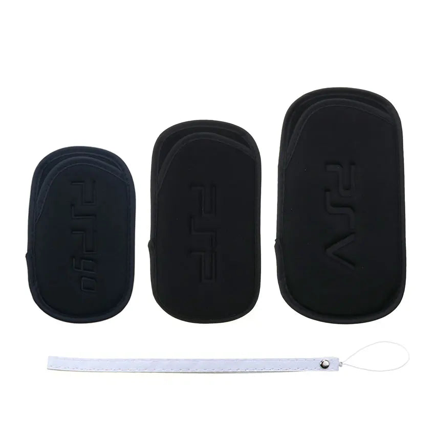 YuXi Soft Protective Carrying Case for PSP 1000/2000/3000 — Storage Pouch with Hand Wrist Lanyard for PSV & PSP Go Console