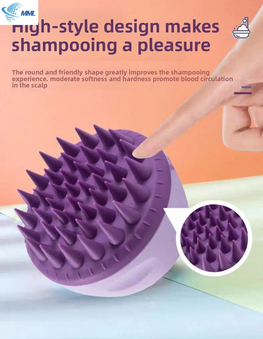 Silicone Scalp Massage Shampoo Brush - Soft Hair Washing Comb for Deep Cleaning, SPA Treatment & Salon Care
