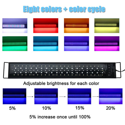 24/7 Full Spectrum Aquarium LED Light – Adjustable Brightness with Timer for Fish Tanks & Aquariums Decoration