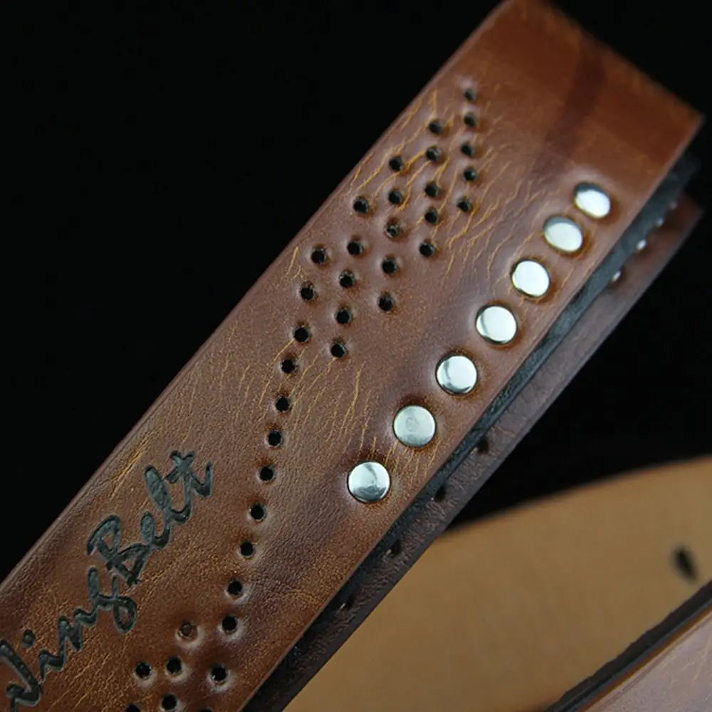 Simple Leather Men's Belt – Luxury Classic Buckle, High-Quality Alloy Vintage Cowboy Waistband for Business & Casual Use