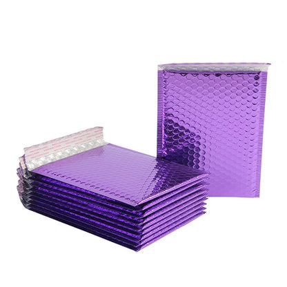 10PCS Rose Gold Metallic Bubble Mailers – Foil Padded Shipping Envelopes, Aluminized Gift Packaging Postal Bags