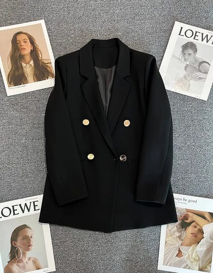 2023 Women's Elegant Single Button Blazer – Slim Fit Long Sleeve Office Jacket for Autumn & Winter