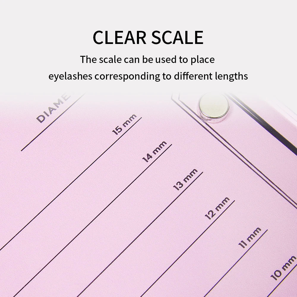 GLAMLASH Eyelash Extension Glue Pallet: Acrylic Board for False Lashes - Makeup Tool Holder