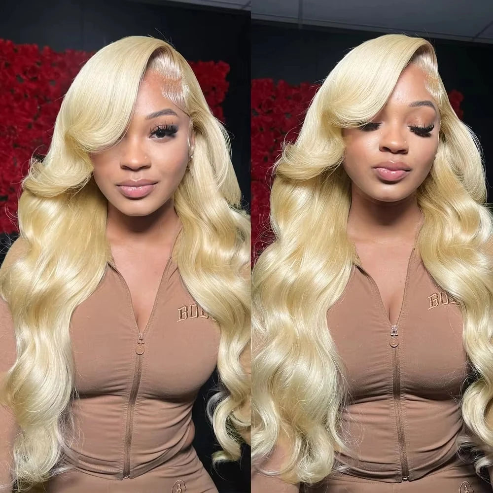 613 Honey Blonde Body Wave HD Lace Front Wig – 13x6 Transparent Lace, 13x4 Glueless Human Hair Wig, 180 Density for Women