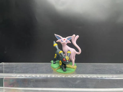 Pokemon Anime Umbreon & Espeon Figures — Cute Desktop Decorative Ornament for Kids, Fans, and Birthday Gifts