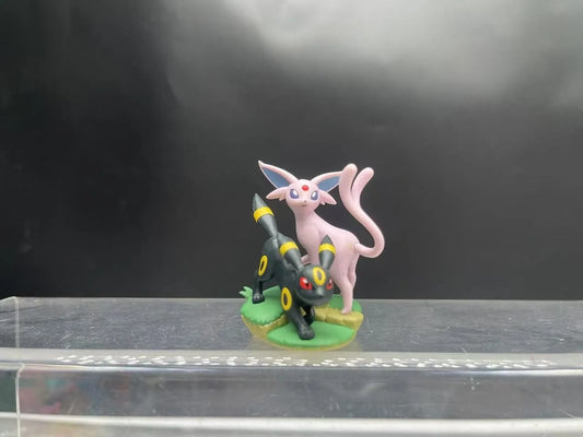 Pokemon Anime Umbreon & Espeon Figures — Cute Desktop Decorative Ornament for Kids, Fans, and Birthday Gifts