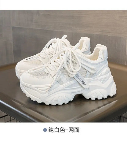 Women's Platform Sneakers - 2024 Spring Fashion Thick Sole Casual Shoes & Tennis Trainers