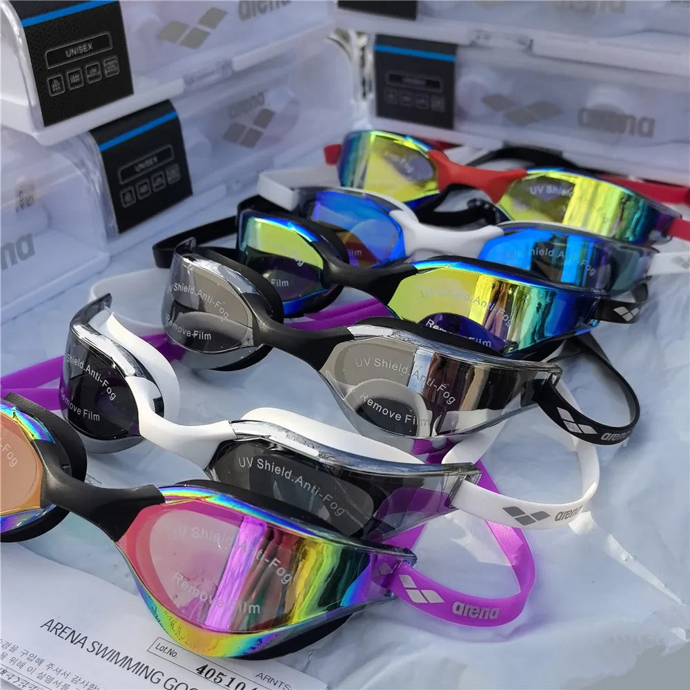 ARENA Professional Racing Swimming Goggles – HD Anti-Fog Waterproof UV400 Lens, Competition & Training Swim Glasses for Clear Vision