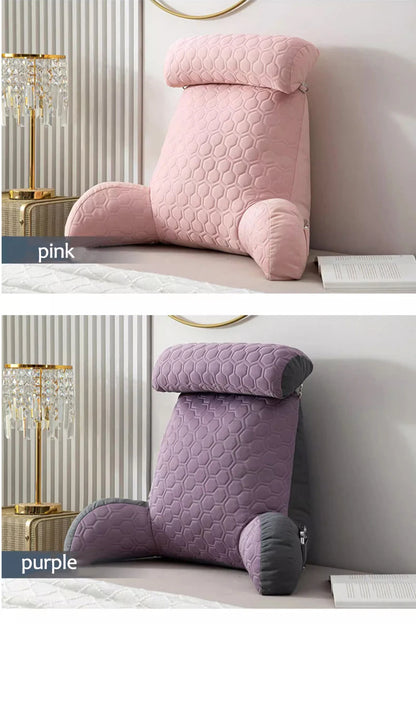 Triangle Reading Pillow – Cooling Latex Wedge Cushion, Removable & Washable Backrest for Sofa & Bed