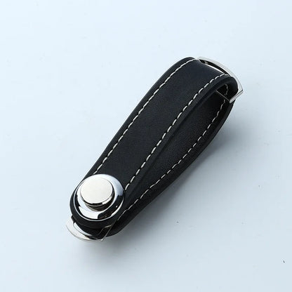 Leather Car Key Pouch – Wallet Case & Key Organizer with Chain for Smart Keys
