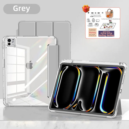 2025 Transparent iPad Case — Shockproof Cover for iPad Pro, Air, Mini & 5th–11th Gen (11–12.9")
