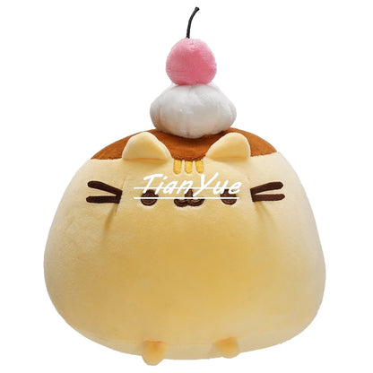 22cm Cute Pudding Cat Plush Toy - Soft Stuffed Animal, Kawaii Christmas Gift for Kids and Cat Lovers