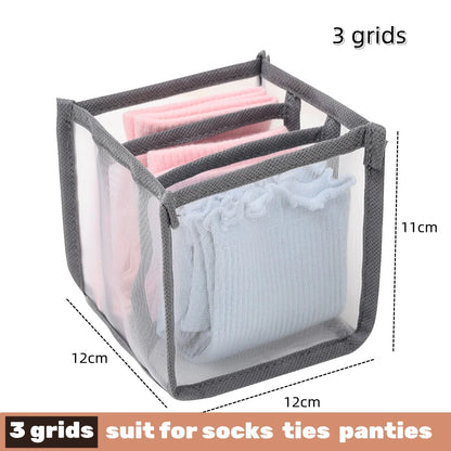 Underwear & Socks Organizer Box – Drawer Dividers for Bras, Pants, Scarves, Ties, Jeans, and Clothing Storage