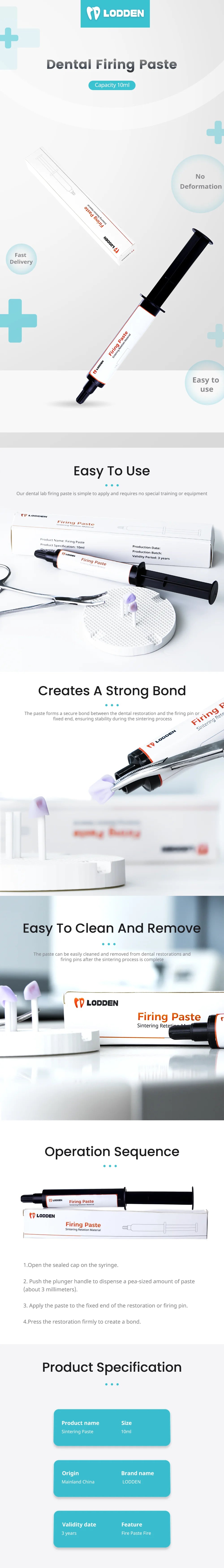 Dental Lab Firing Paste for Veneer Crown & Bridge Sintering Furnace – Sintering Materials