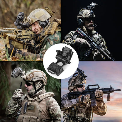 BOOIU Metal L4G24 NVG Helmet Mount Bracket - Holder for PVS15/PVS18 Goggles, Night Vision Stent, Tactical OPS Helmet Parts