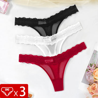 3-Pack Women’s Sexy Floral G-String Thongs — Breathable Multicolor Intimates