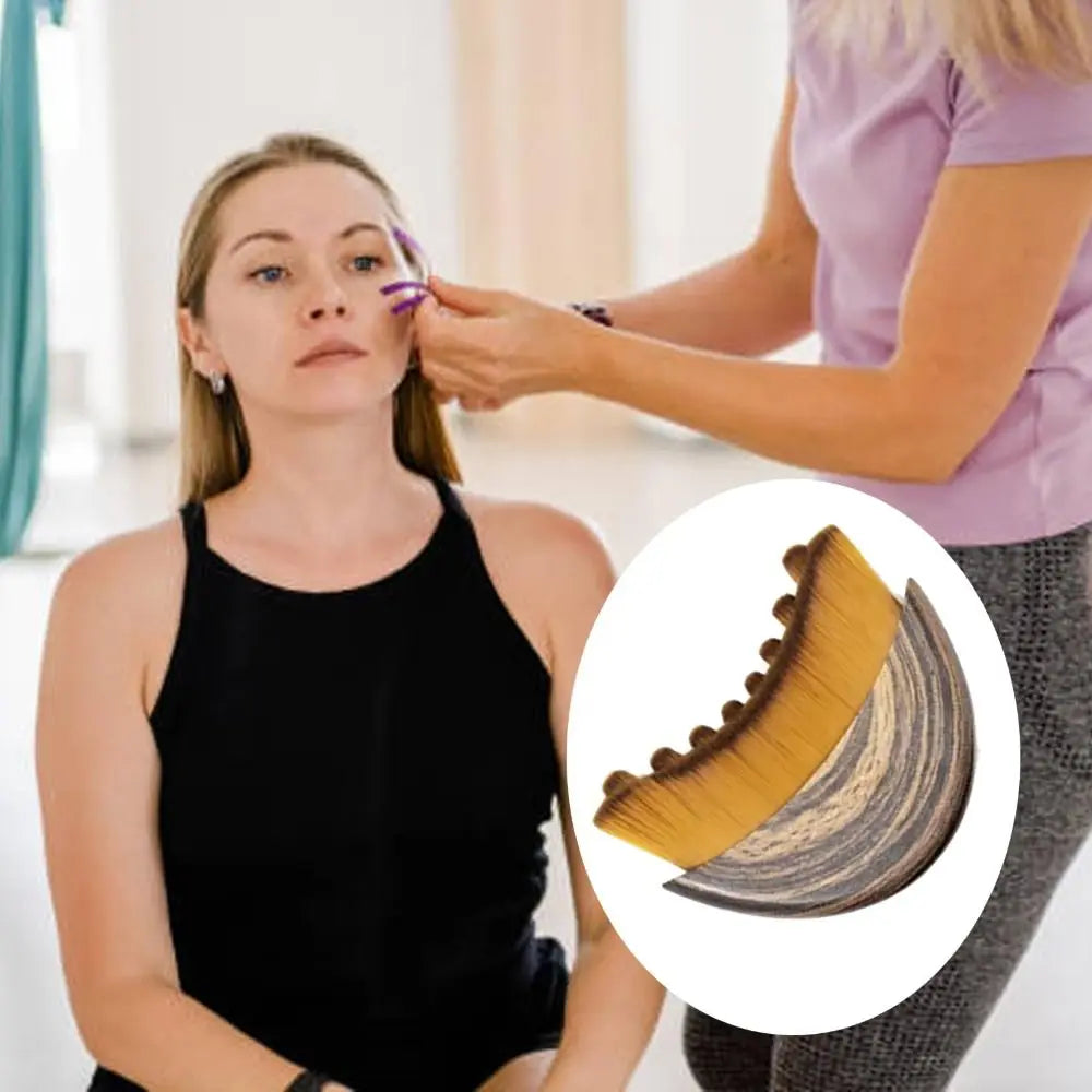 Portable Lymphatic Contour Face Brush – Multi-Function Facial Sculpting Tool for Chin Puffiness & Drainage