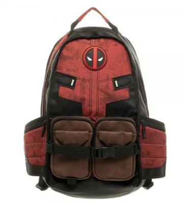 Marvel Avengers Deadpool & Captain America Backpack – High Capacity Anime Cartoon Travel & Leisure Bag